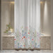 Shower Curtain Printed Fabric with Hooks 180x180 Cm - Amy - Cotton Home