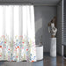 Shower Curtain Printed Fabric with Hooks 180x180 Cm - Amy - Cotton Home