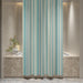 Shower Curtain Printed Fabric with Hooks 180x180 Cm - Prime Stripers Green - Cotton Home