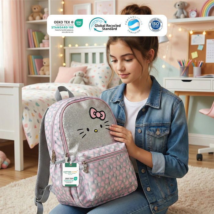 Hello Kitty Printed School Backpack for Kids – Lightweight Cartoon Character Bookbag with Large Storage Space for Boys & Girls