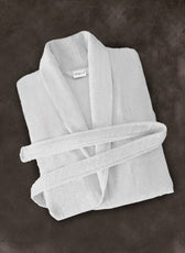 Premium Cotton White Terry Bathrobe with Pockets Suitable for Men and Women, Soft & Warm Terry Home Bathrobe, Sleepwear Loungewear, One Size Fits All - Cotton Home