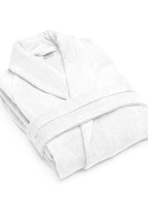 Premium Cotton White Terry Bathrobe with Pockets Suitable for Men and Women, Soft & Warm Terry Home Bathrobe, Sleepwear Loungewear, One Size Fits All - Cotton Home