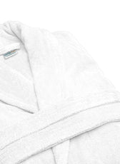 Premium Cotton White Terry Bathrobe with Pockets Suitable for Men and Women, Soft & Warm Terry Home Bathrobe, Sleepwear Loungewear, One Size Fits All - Cotton Home