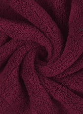 Premium Cotton Burgundy Terry Bathrobe with Pockets Suitable for Men and Women, Soft & Warm Terry Home Bathrobe, Sleepwear Loungewear, One Size Fits All - Cotton Home