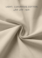 Egyptian Cotton 6 Piece Duvet Cover Set 220x240cm Beige