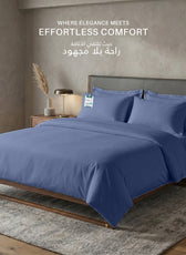 Egyptian Cotton 6 Piece Duvet Cover Set 220x240cm Blue Grey