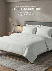 Egyptian Cotton 6 Piece Duvet Cover Set 220x240cm Foggy Stone
