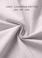 Egyptian Cotton 6 Piece Duvet Cover Set 220x240cm Light Grey
