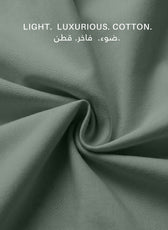Egyptian Cotton 6 Piece Duvet Cover Set 220x240cm Seige Green