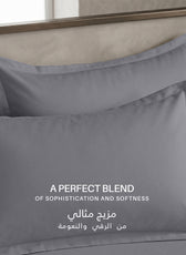 Egyptian Cotton 6 Piece Duvet Cover Set 220x240cm Silver