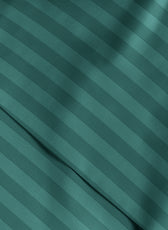 Egyptian Cotton Jacquard  6 Piece Duvet Cover Set Stripe 220x240cm Teal - Cotton Home