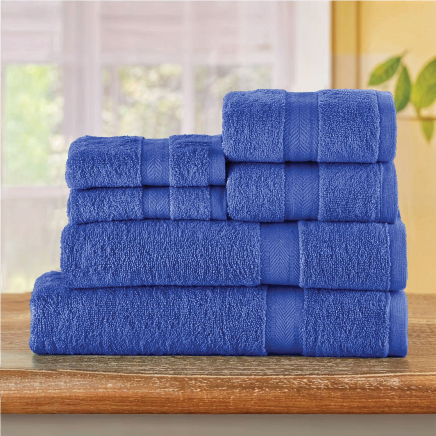 Cotton Towels 6 Piece Set-Soft Feel, Quick Dry, Highly Absorbent Durable Towels - Cotton Home