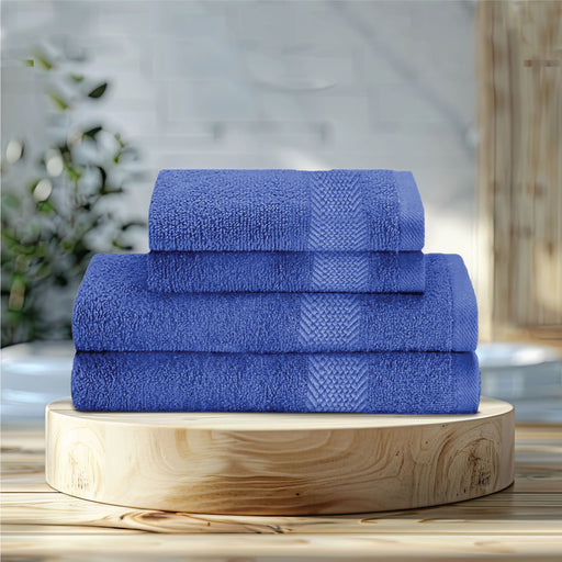 Cotton Face Towel and Hand Towel 4 Piece Set-Soft Feel, Quick Dry, Highly Absorbent Durable Towels - Cotton Home