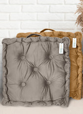 Serenity Velvet Multipurpose Seat Cushion 40x40cm  Pack of 2  Square Shape Seating - Cotton Home