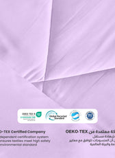 3PC Comforter Set Solid Dyed Microfiber Light Purple 220×240cm