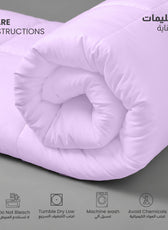 3PC Comforter Set Solid Dyed Microfiber Light Purple 160×220cm