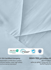 3PC Comforter Set Solid Dyed Microfiber Sky Blue 220×240cm