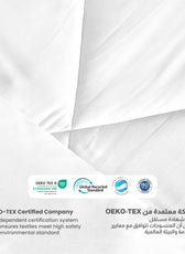 3PC Comforter Set Solid Dyed Microfiber Dark White 160×220cm