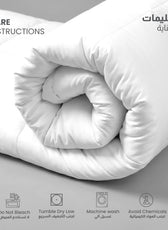 3PC Comforter Set Solid Dyed Microfiber White 220×240cm