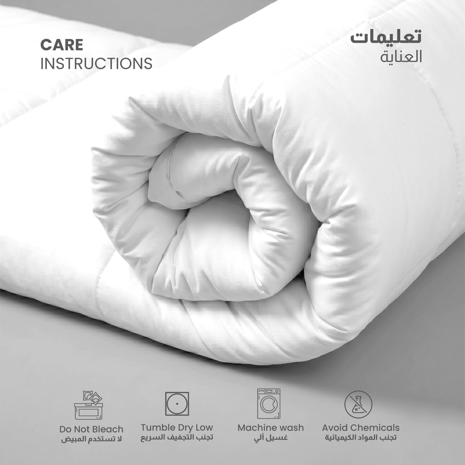 3PC Comforter Set Solid Dyed Microfiber White 220×240cm