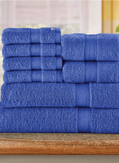 Cotton Towels 8 Piece Set-Soft Feel, Quick Dry, Highly Absorbent Durable Towels - Cotton Home