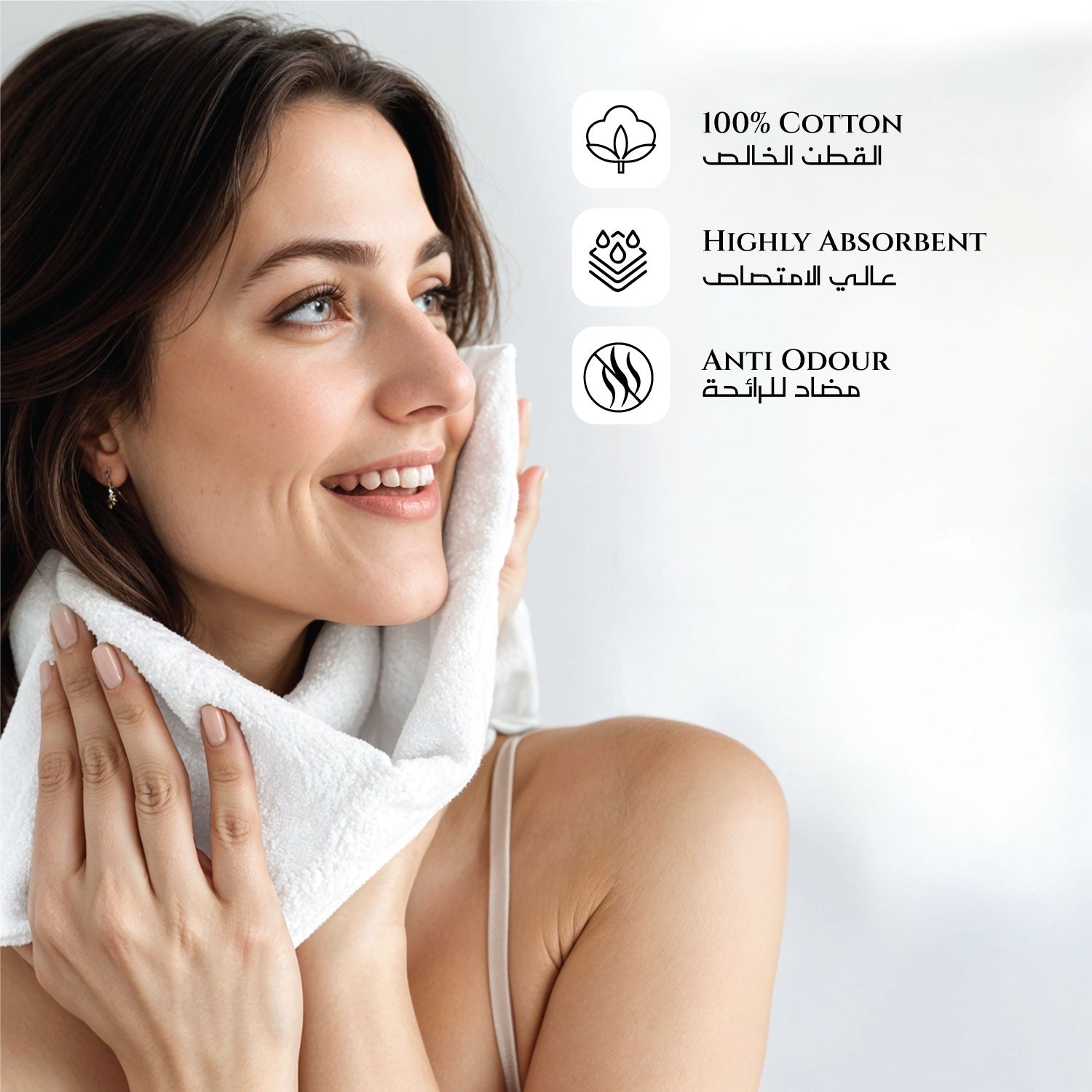 Cotton Face Towel and Hand Towel 4 Piece Set-Soft Feel, Quick Dry, Highly Absorbent Durable Towels - Cotton Home