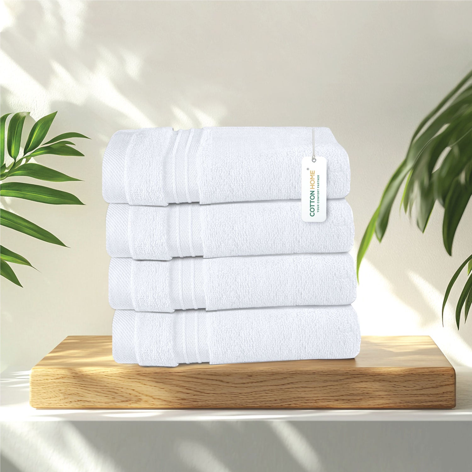 Cotton Face Towel 30x30 CM 4 Piece Set-Soft Feel, Quick Dry, Highly Absorbent Durable Towels