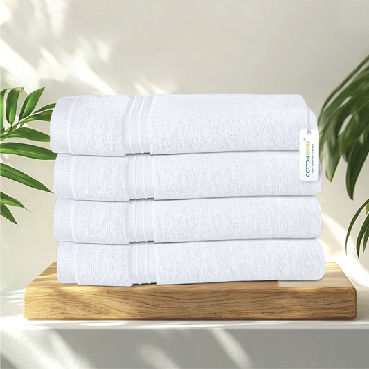 Cotton Hand Towel 40x70cm 4 Piece Set-Soft Feel, Quick Dry, Highly Absorbent Durable Towels