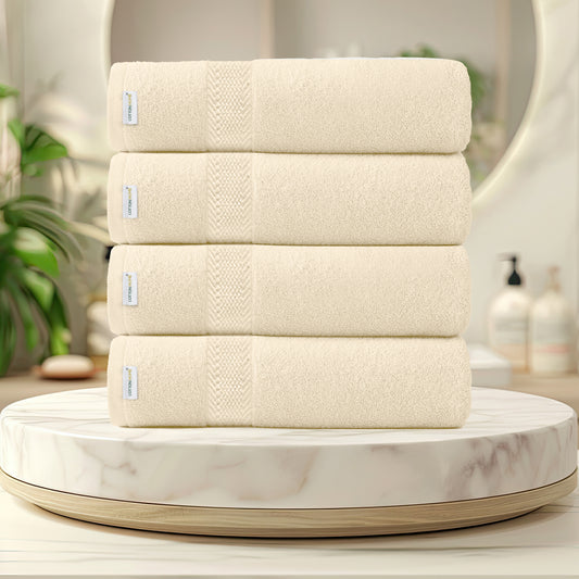 Cotton Hand Towel 50x100 CM 4 Piece Set-Soft Feel, Quick Dry, Highly Absorbent Durable Towels - Cotton Home