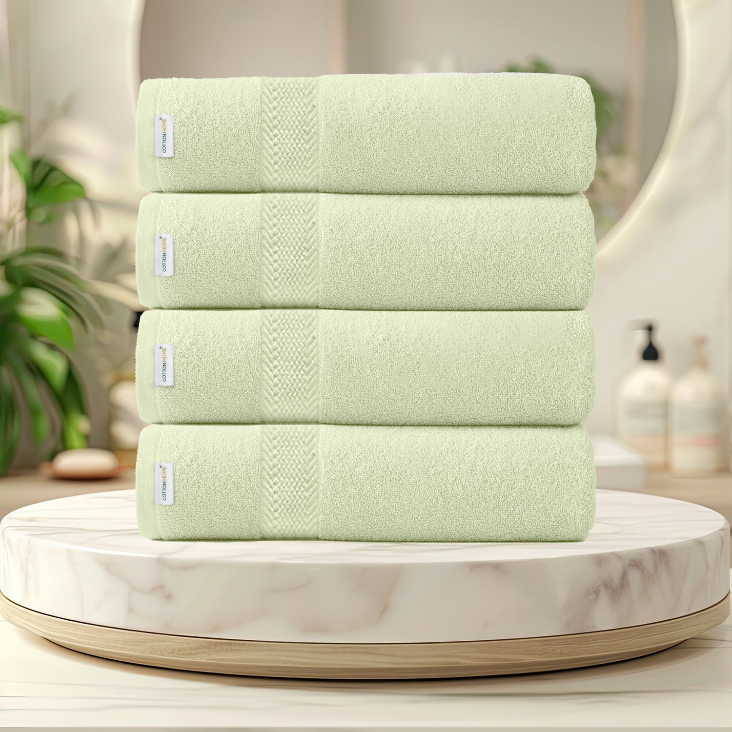 Cotton Hand Towel 50x100 CM 4 Piece Set-Soft Feel, Quick Dry, Highly Absorbent Durable Towels - Cotton Home