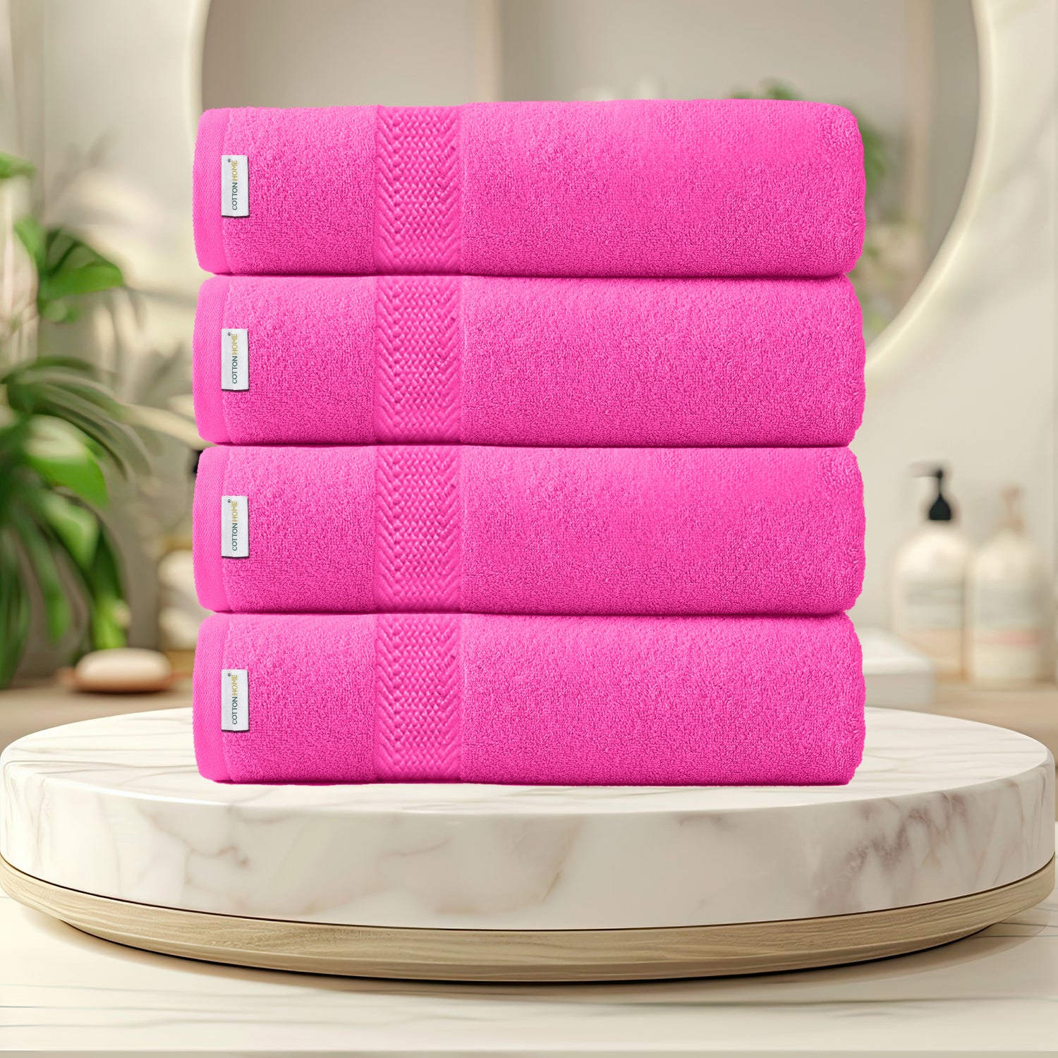 Cotton Hand Towel 50x100 CM 4 Piece Set-Soft Feel, Quick Dry, Highly Absorbent Durable Towels - Cotton Home
