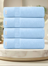 Cotton Hand Towel 50x100 CM 4 Piece Set-Soft Feel, Quick Dry, Highly Absorbent Durable Towels - Cotton Home