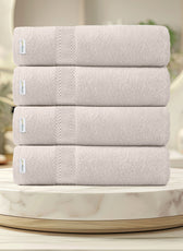 Cotton Bath Sheet 100x150 CM 4 Piece Set-Soft Feel, Quick Dry, Highly Absorbent Durable Towels - Cotton Home