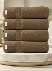 Cotton Bath Sheet 100x150 CM 4 Piece Set-Soft Feel, Quick Dry, Highly Absorbent Durable Towels - Cotton Home