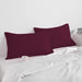 Pillow Cover with Pressed Pillow Set- 50x75cm - Dreamy Comfort Combo Burgundy - 2 Piece - Cotton Home