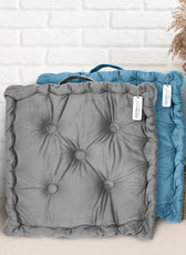 Serenity Velvet Multipurpose Seat Cushion 40x40cm  Pack of 2  Square Shape Seating - Cotton Home