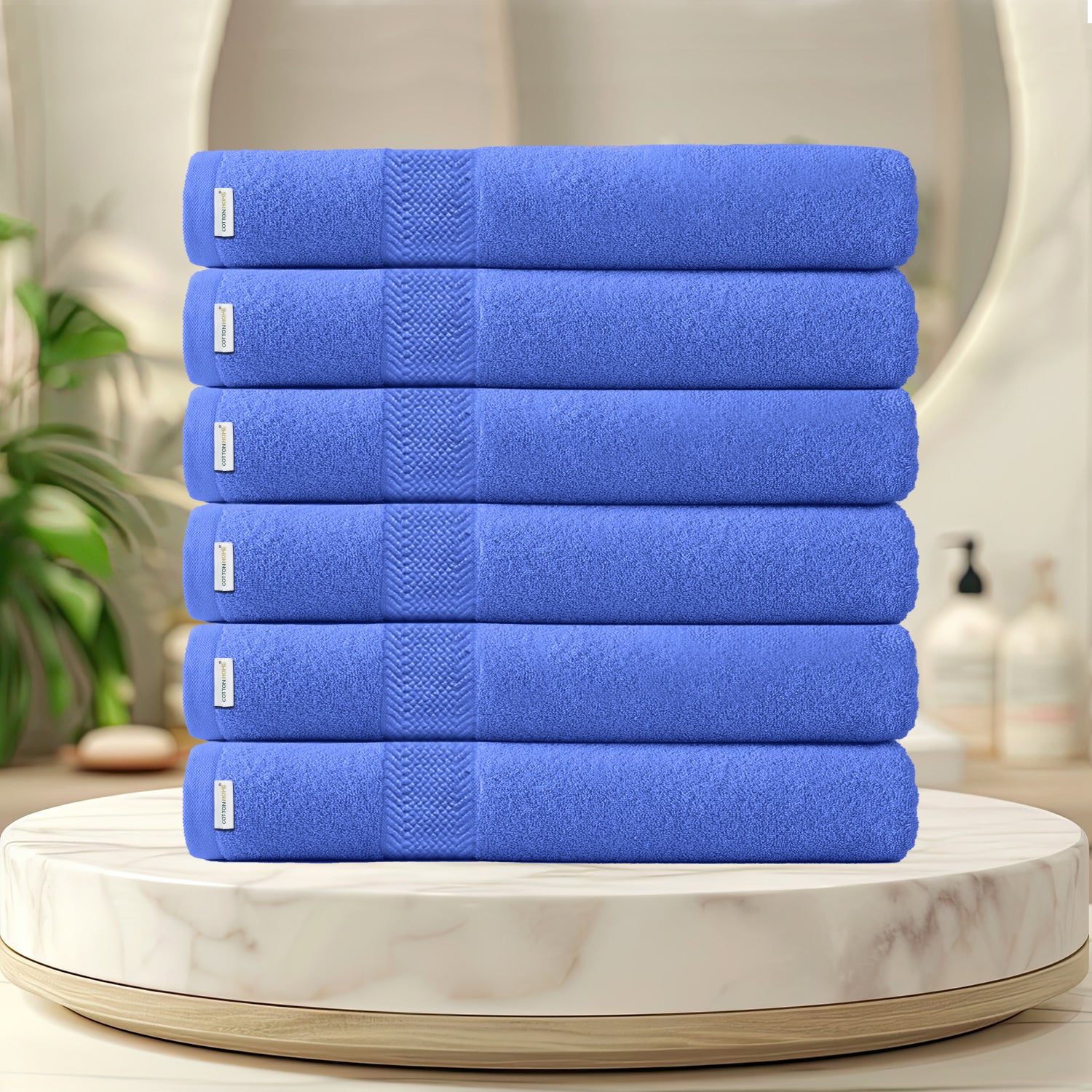 Cotton Bath Sheet 100x150 CM 6 Piece Set-Soft Feel, Quick Dry, Highly Absorbent Durable Towels - Cotton Home