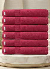 Cotton Bath Sheet 100x150 CM 6 Piece Set-Soft Feel, Quick Dry, Highly Absorbent Durable Towels - Cotton Home