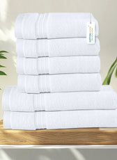 Cotton Face Towel and Hand Towel 6 Piece Set-Soft Feel, Quick Dry, Highly Absorbent Durable Towels - Cotton Home