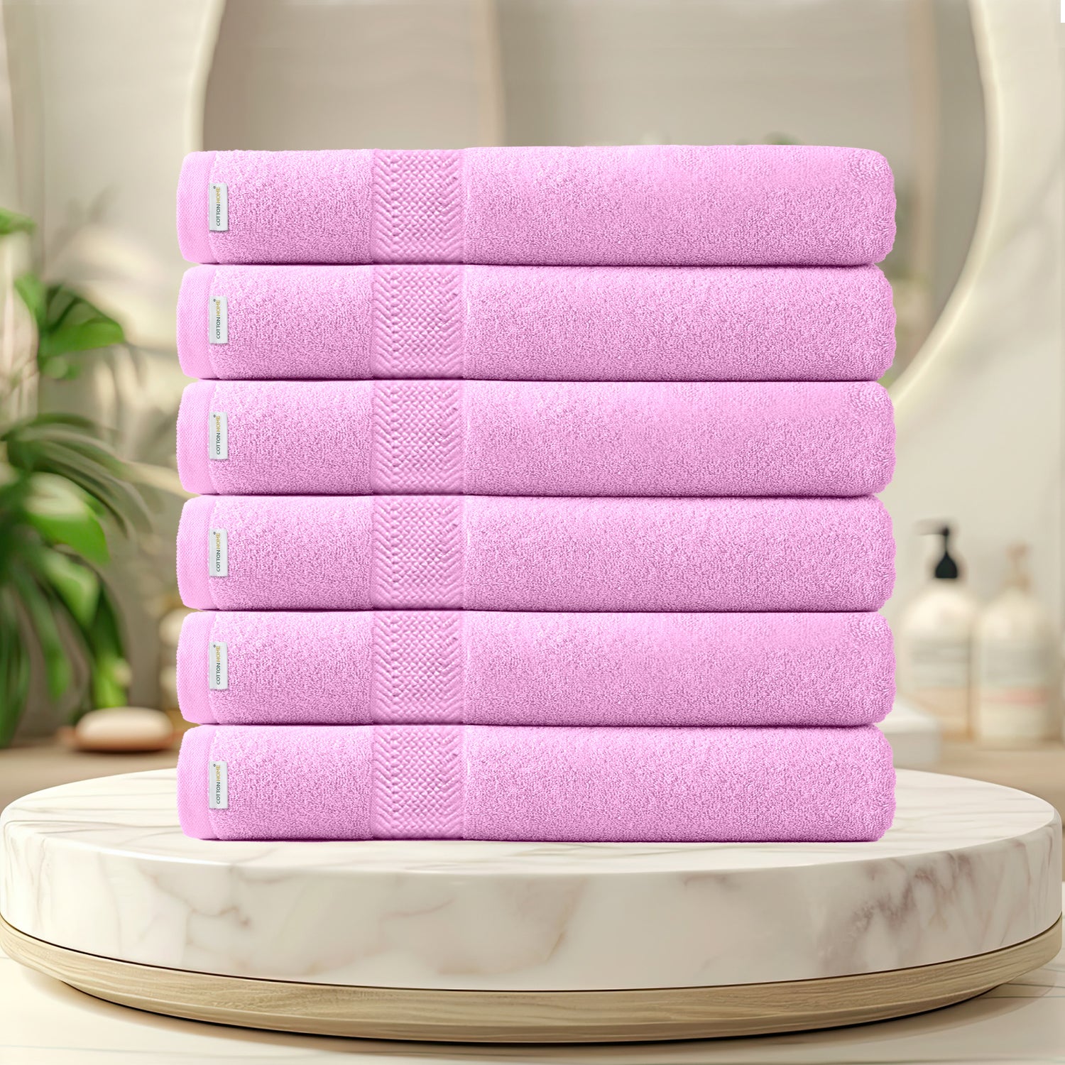 Cotton Bath Sheet 100x150 CM 6 Piece Set-Soft Feel, Quick Dry, Highly Absorbent Durable Towels - Cotton Home