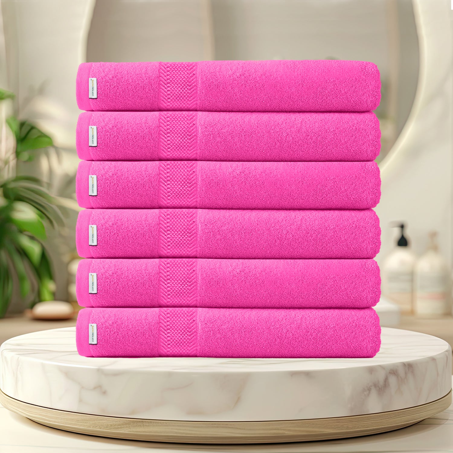 Cotton Bath Sheet 100x150 CM 6 Piece Set-Soft Feel, Quick Dry, Highly Absorbent Durable Towels - Cotton Home