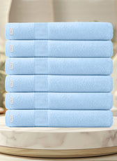 Cotton Bath Sheet 100x150 CM 6 Piece Set-Soft Feel, Quick Dry, Highly Absorbent Durable Towels - Cotton Home