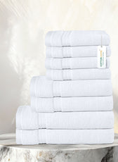 Cotton 8 Piece Towel Set-Soft Feel, Quick Dry, Highly Absorbent Durable Towels - Cotton Home