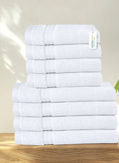 Cotton Face Towel and Hand Towel 8 Piece Set-Soft Feel, Quick Dry, Highly Absorbent Durable Towels - Cotton Home