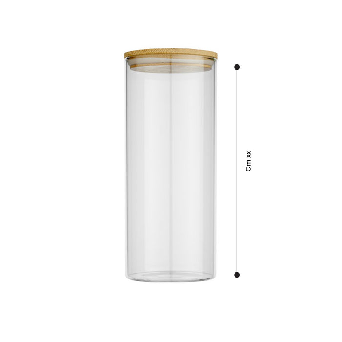 Eco-Friendly Round Set of 6 Glass Jars with Bamboo Lids - Cotton Home