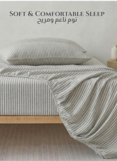 Egyptian Cotton Twin Size Printed Fitted Sheet 120X200+30CM with Pillow Case (30B)