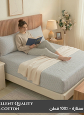 Egyptian Cotton Twin Size Printed Fitted Sheet 120X200+30CM with Pillow Case (30B)