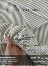 Egyptian Cotton Twin Size Printed Fitted Sheet 120X200+30CM with Pillow Case (30B)