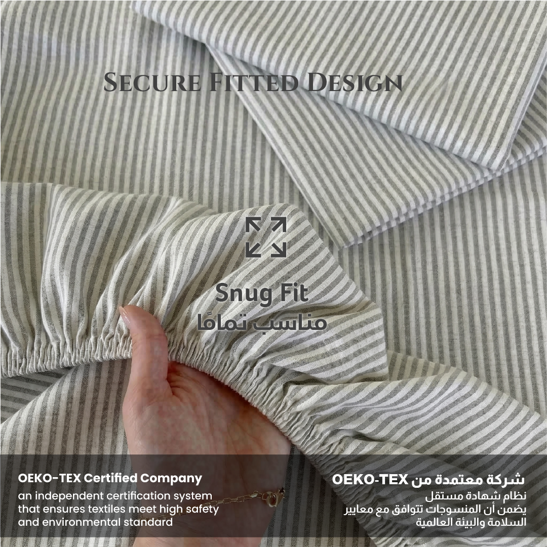 Egyptian Cotton Twin Size Printed Fitted Sheet 120X200+30CM with Pillow Case (30B)