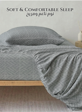 Egyptian Cotton Twin Size Printed Fitted Sheet 120X200+30CM with Pillow Case (28B)